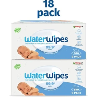 WATERWIPES Ecological Wipes with 99,9% Water, 60x18=1080 Pieces