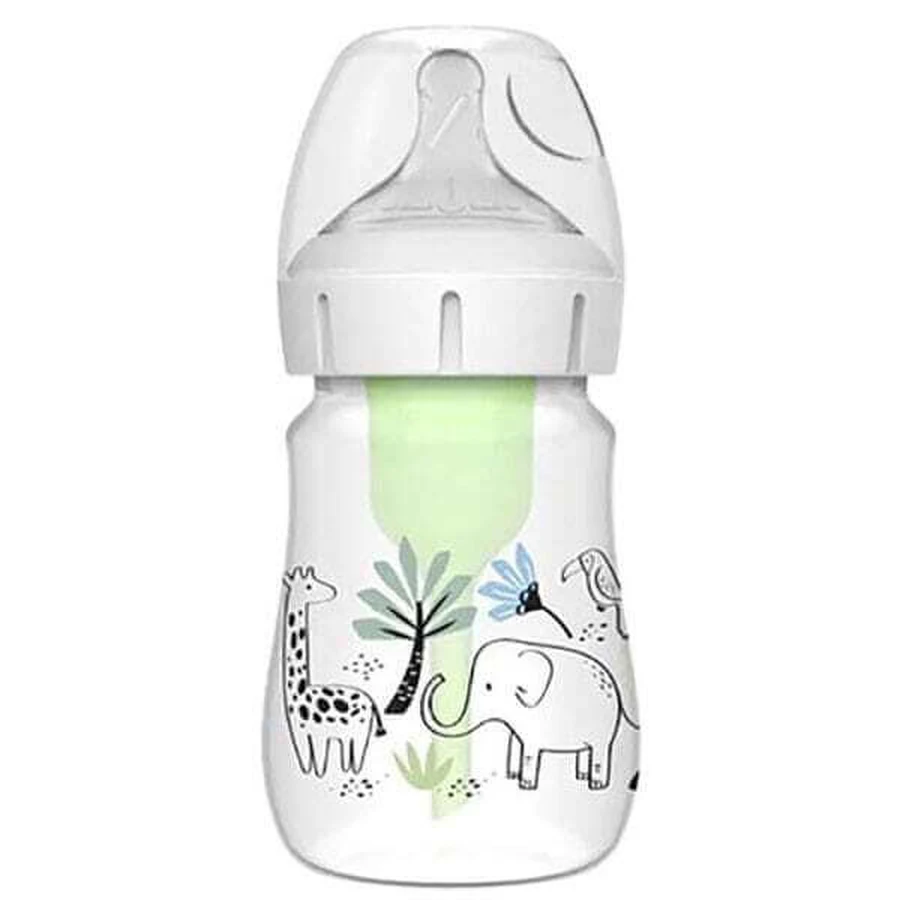 DR BROWN'S Botella Plástico Opciones+ Animales del Bosque con Cuello Suave 150ml WB 51008