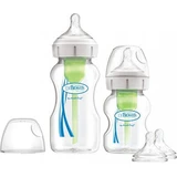 DR BROWN'S Set van 2 Plastic Flessen Opties tegen Koliek met Siliconen Speen Voor 0+ Maanden 1x150ml & 1x270ml WB 02600