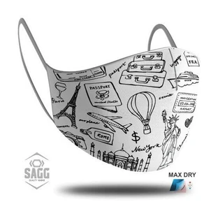 SAGG Masque en tissu pour femmes Traveller
