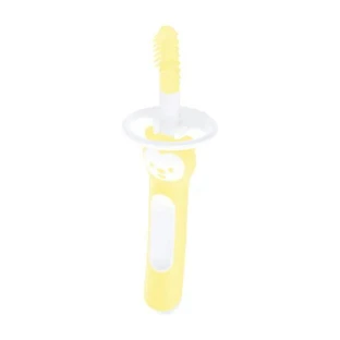 MAM Toothbrush Massaging Brush With Protection Shield For 3+ Months Yellow