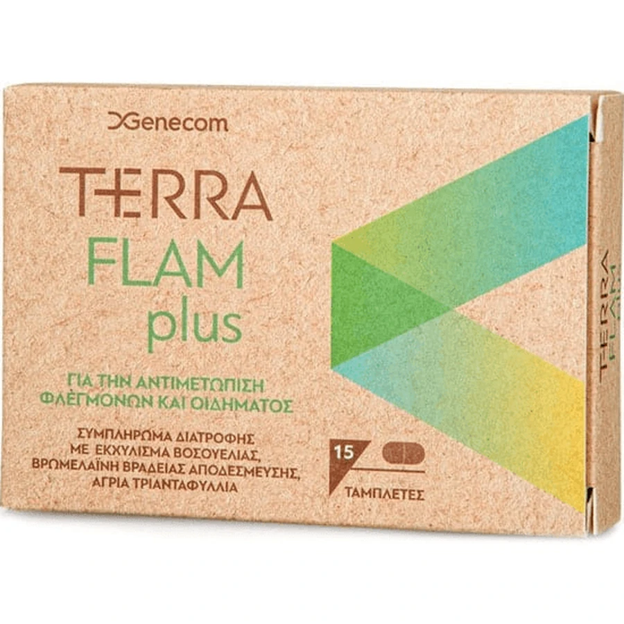 GENECOM Terra Flam Flam Plus para el tratamiento de la inflamación y el edema x15 comprimidos