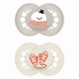 MAM Silikon Schnuller Original Winter Limited Edition für 16+ Monate - Schneemann/ Handschuhe