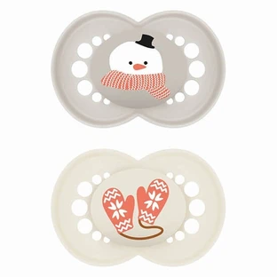 MAM Silicone Pacifier Original Winter Limited Edition For 16+ Months - Snowman/ Gloves