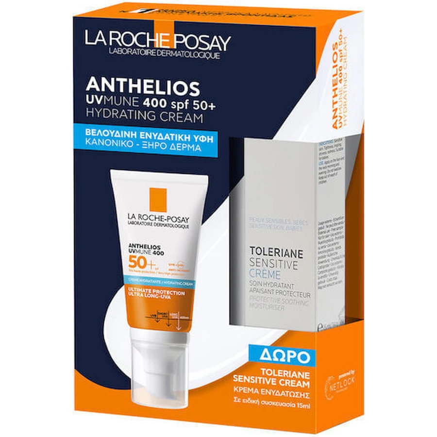 LA ROCHE POSAY Anthelios Promo UVMUNE400 Crema Hidratante SPF50+ Perfumada 50ml + GRATIS Crema Hidratante Toleriane Sensitive 15ml