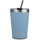 NAVA Thermos glass with stainless steel straw We Care in blue colour 450ml (10-262-111)