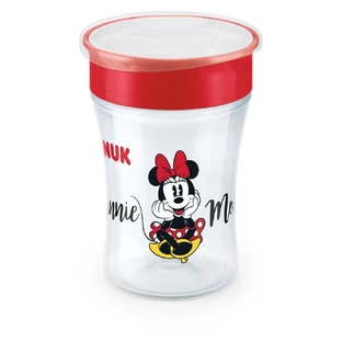 NUK Beker Magic Disney Mickey Plastic Beker met Rand & Deksel voor 8+ Maanden 230ml [10.255.425] - Rood