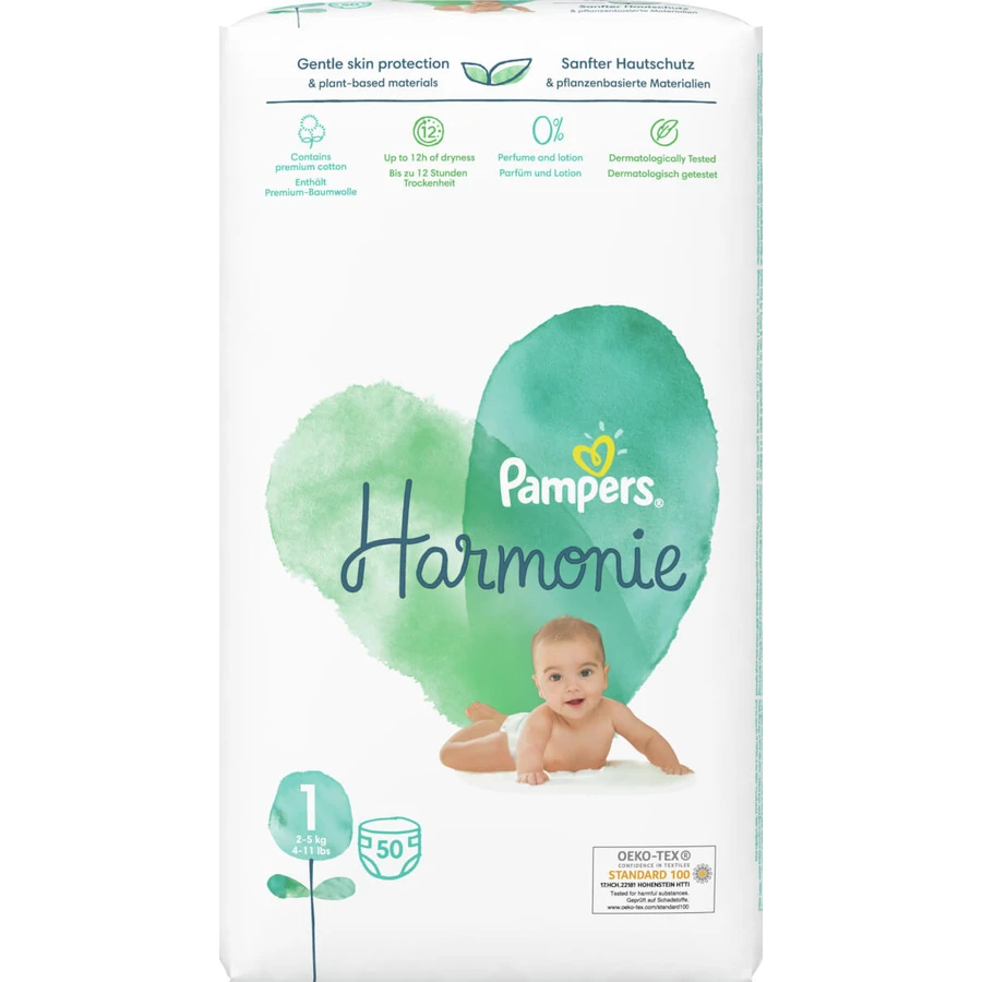 PAMPERS Harmonie No.1 Pampers with adhesive for 2-5kg 50 pieces