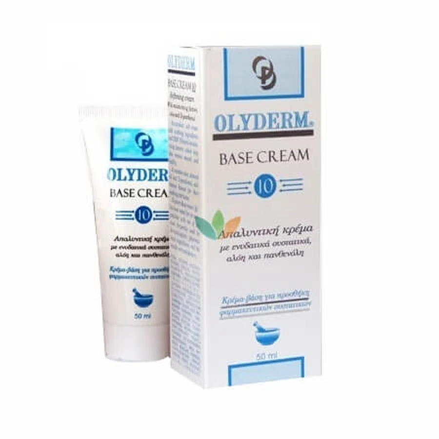 OLYDERM Crema Base 10 Crema Cosmética Con Ingredientes Hidratantes Aloe & Pantenol 50ml