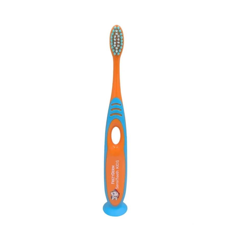 FREZYDERM Sensiteeth Kinderzahnbürste Soft Orange Weiche Zahnbürste für Kinder ab 7 Jahren, Orange