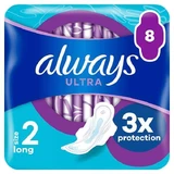 ALWAYS Compresas Ultra Largas Plus con Alas Talla 2 8 unidades