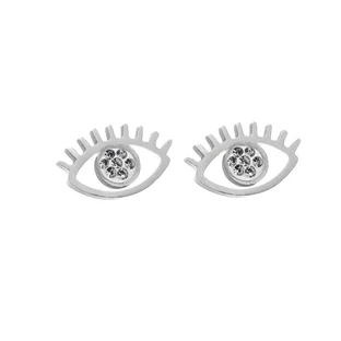 SQUARE Art.0956 Silver Eyes with Strass