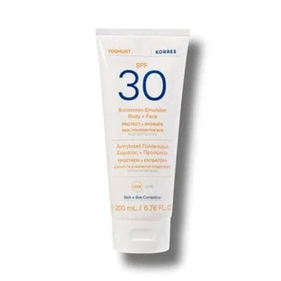 KORRES Yoghurt Sunscreen Emulsion Body & Face Sunscreen Emulsion Body & Face SPF30 200ml
