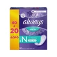 ALWAYS Promo Daily Fresh Normal Odour Lock Cómodas compresas para la protección contra el olor 60 unidades