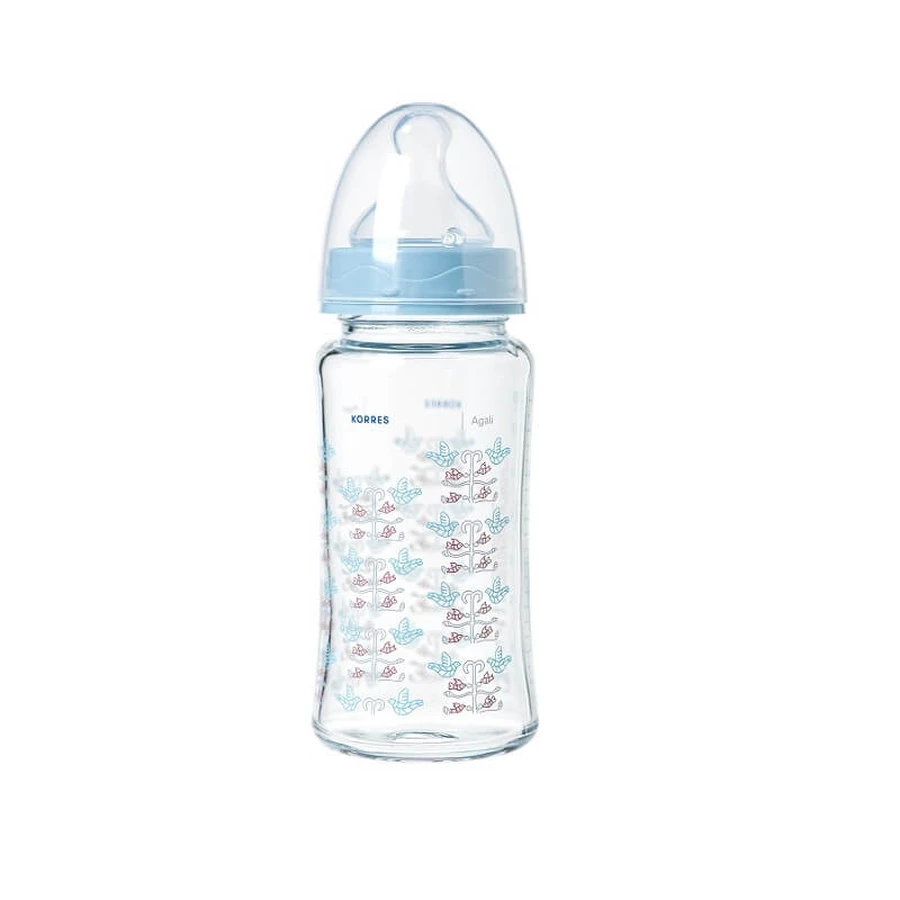 KORRES Bouteille en verre Agali avec buse en silicone à débit moyen 3m+ 230ml