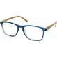 EYELEAD Presbyopia Glasses - Reading Glasses With Wooden Arm & Bone Blue Frame E212 +2.75
