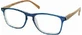 EYELEAD Presbyopia Glasses - Reading Glasses With Wooden Arm &amp; Bone Blue Frame E212 +2.75