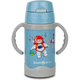 NAVA Roestvrijstalen Thermosfles met Handvatten We Care 300ml Blauw (10-113-002)