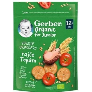 GERBER Organic For Junior Cereal Crackers With Tomato From 12 Months 100g