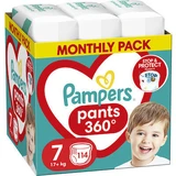 PAMPERS Pants Diaper Pants No 7 (17kg+) Monthly Pack 114 Pieces