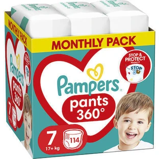 PAMPERS Pants Diaper Pants No 7 (17kg+) Monthly Pack 114 Pieces