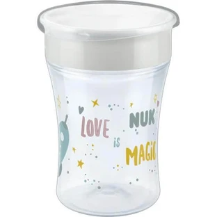 NUK Family Love Magic Cup mit Lippe und Deckel 8m+, 230ml - Grau
