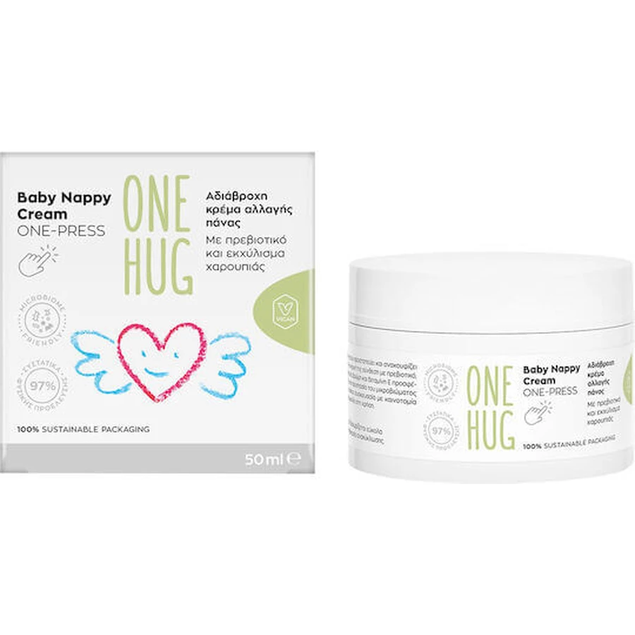 ONE HUG Baby Windelcreme One Press Waterproof Windelwechselcreme 50ml