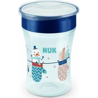 NUK Magic Cup Training Cup mit Lippe & Deckel Snow 8m+ 230ml 10.255.443 - Blau