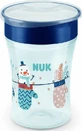 NUK Magic Cup Tasse d'entraînement avec lèvre et couvercle Neige 8m+ 230ml 10.255.443 - Bleu