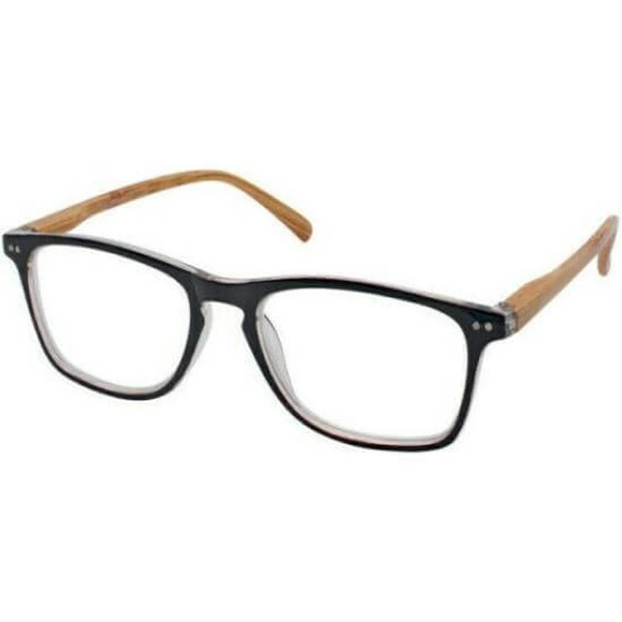 EYELEAD E211 Presbyopia Glasses Black With Wooden Arm Red 2.75