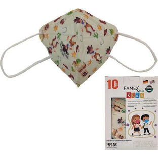 FAMEX High Protection Face Mask KN95-FFP2 Without Valve Children's Cowboy x10