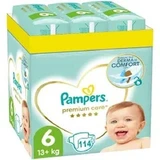 PAMPERS Baby Diapers Premium Care No.6 13+Kgr 114 Pieces