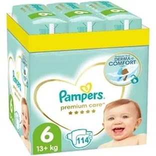 PAMPERS Babyluiers Premium Care Nr.6 13+Kgr 114 Stuks