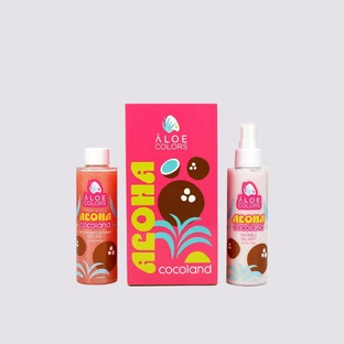 ALOE COLORS Gift Set Aloha Cocoland With Coconut Perfume, Contains Oil Mist 150 ml & Dry Oil 150 ml