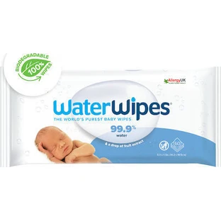 WATER Wipes Bio 100% biologisch afbreekbare geurloze doekjes met 99,9% water, 60 stuks
