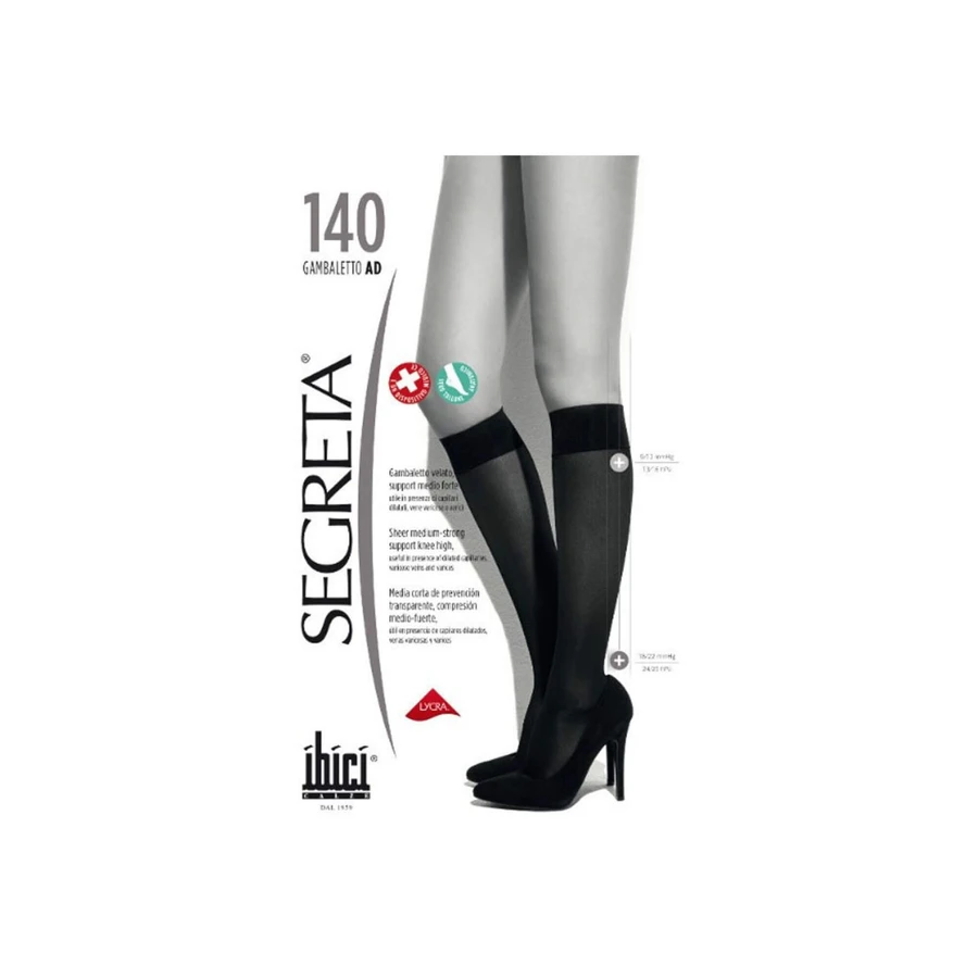 SEGRETA Bottom Knee Pants 140 Den Nero