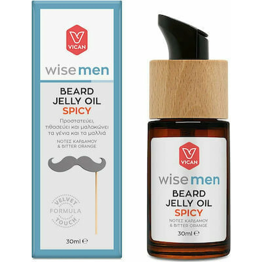 WISE Men Spicy Men's Beard Oil Gel with Cardamom & Bitter Orange 30ml