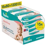 PAMPERS Wipes Sensitive XXL Monthly 15x80 1200 bucăți