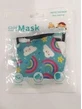 ROYALTY Children's Fabric Mask Light Blue Clouds &amp; Rainbow x1
