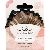 AMBITAS Invisibobble Sprunchie Slim True Golden-haar linten in zwart & bronskleur 2 stuks