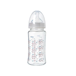 KORRES Agali Glazen Traagstroomfles Met Siliconen Mondstuk 0m+ 230ml
