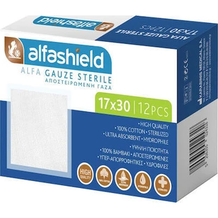 KARABINIS Alfashield Gasa Estéril 17x30 x12 Piezas