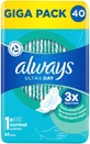 ALWAYS Ultra Normal Plus Serviettes hygiéniques avec ailettes Taille normale Pour une absorption immédiate et l'élimination des odeurs 40 pièces