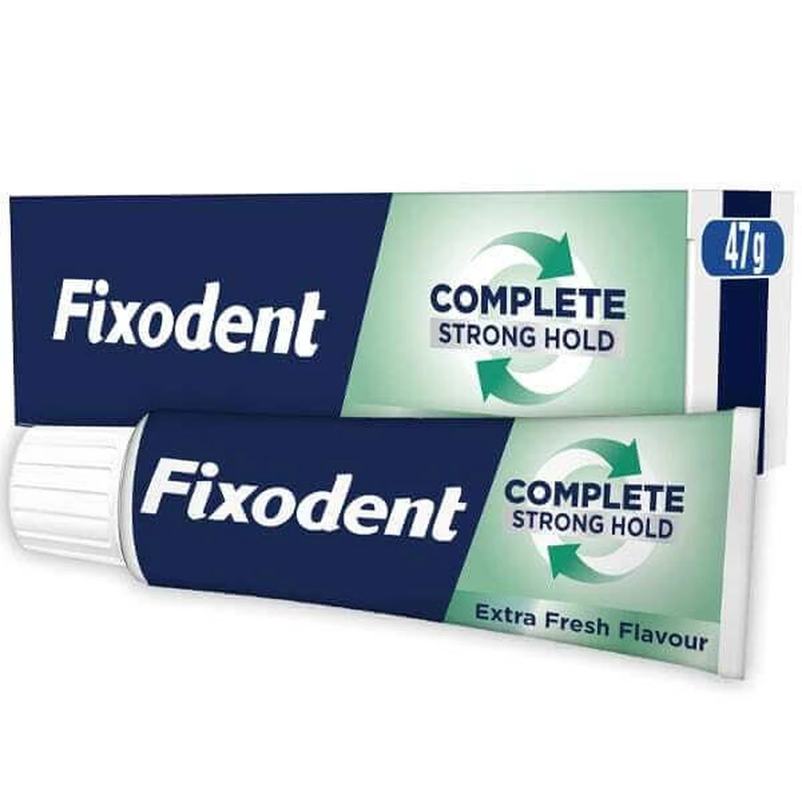 FIXODENT Crema Secante Completa Extra Fresca para Dentaduras Artificiales 47g