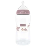Biberon en plastique NUK First Choice avec tétine en silicone et indicateur de température pour les 3 mois et plus, 240ml