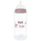 NUK First Choice Plastic Fles met Siliconen Speen & Temperatuur Indicator Voor 3+ Maanden, 240ml