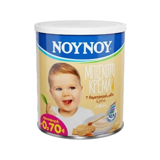 NOYNOY Baby Biscuit Crema Con 7 Cereales Miel Y Leche, Desde 6 Meses 300gr