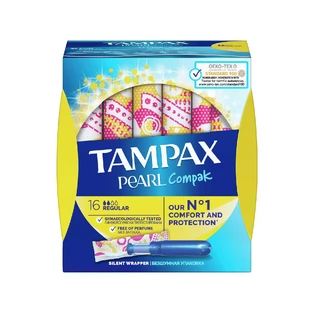 TAMPAX Compak Pearl Tampons met inbrenghuls voor normaal vloeien 16 stuks