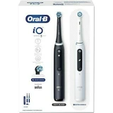 ORAL B IO Serie 5 Duo Pack Elektrische Zahnbürste mit Drucksensor & Reiseetui Schwarz & Weiß