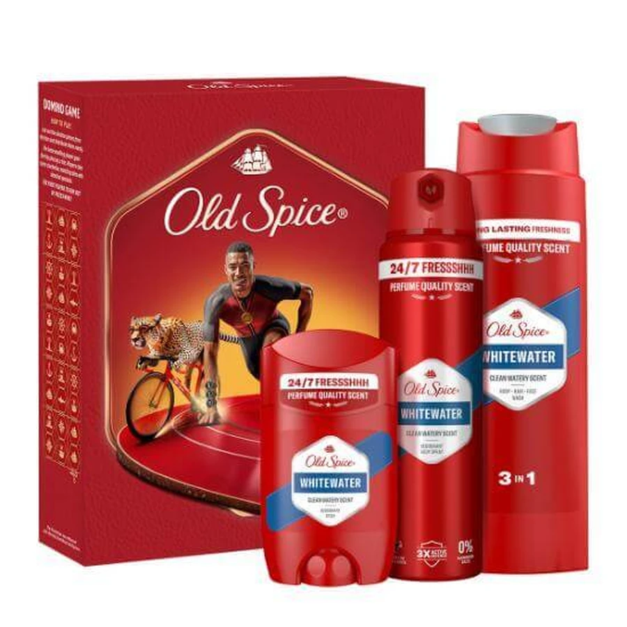 POLD SPICE XMAS25 Ironman Gift Set with Deodorant Stick, Spray & Whitewater Shower Gel